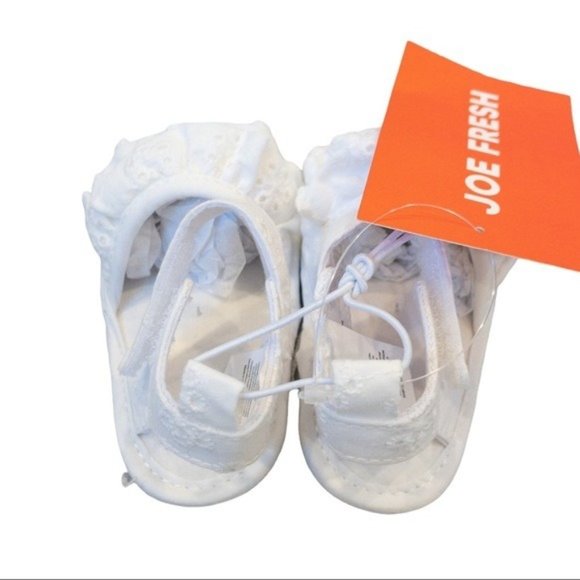 JOE FRESH Baby Girls' Ruffle Sandals in White - Size 1 NWT - Picture 8 of 9